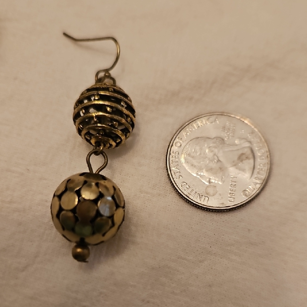 Chico's Metallic Sphere Earrings - Picture 2 of 2